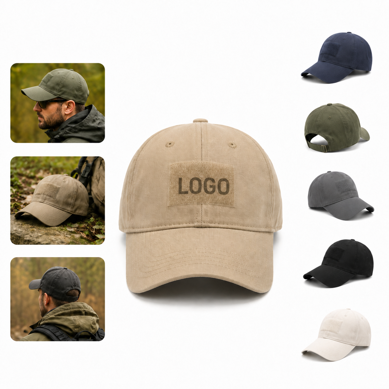 Tactical Baseball Cap with Velcro Patch Panel