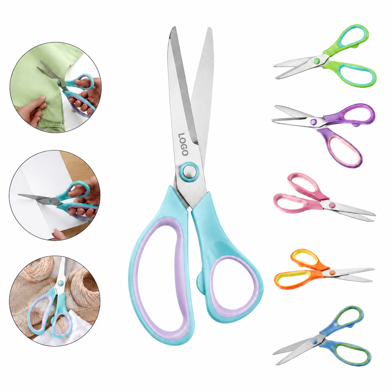 3-Piece Stainless Steel Craft Scissors Set