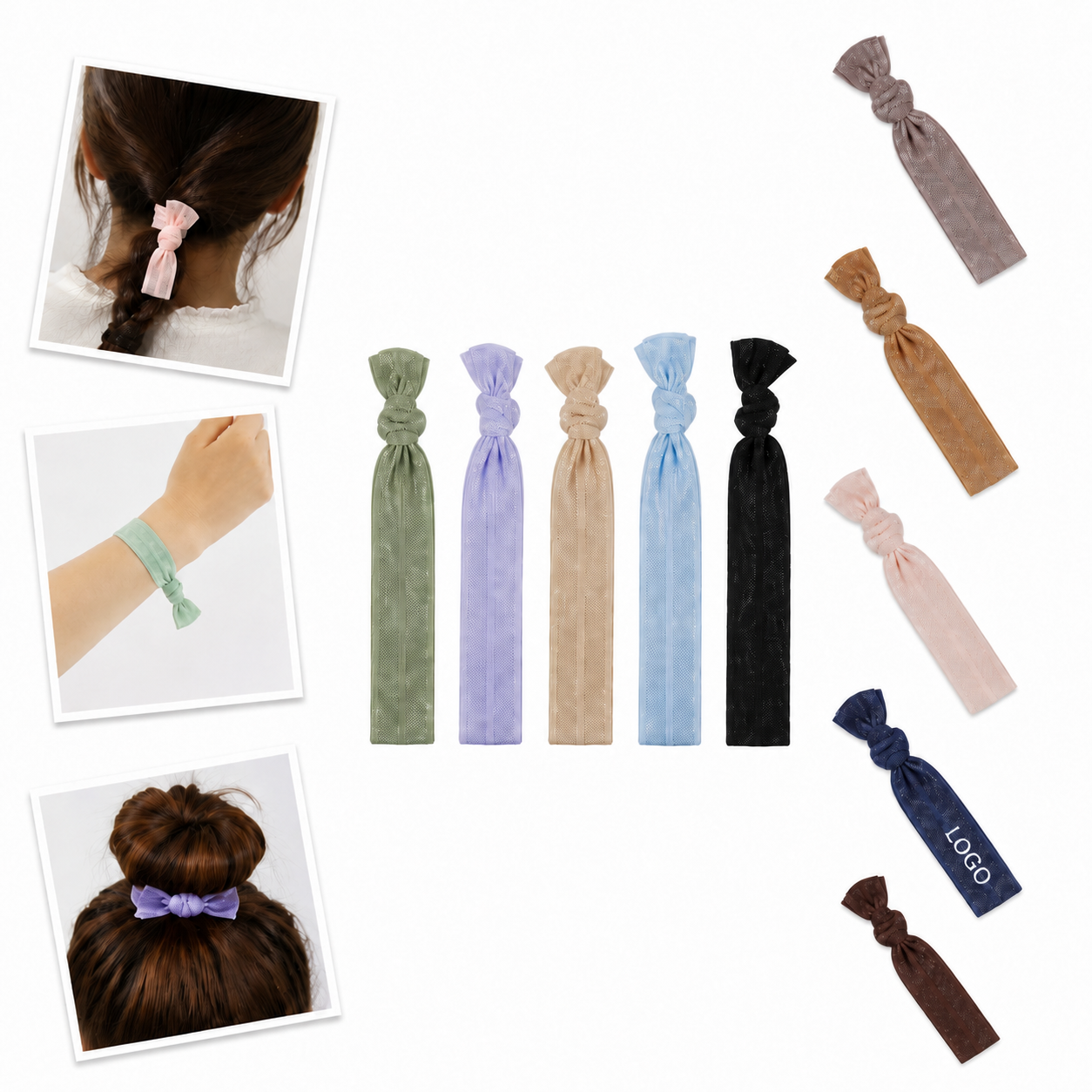 Colorful Knotted Elastic Hair Tie Bracelet