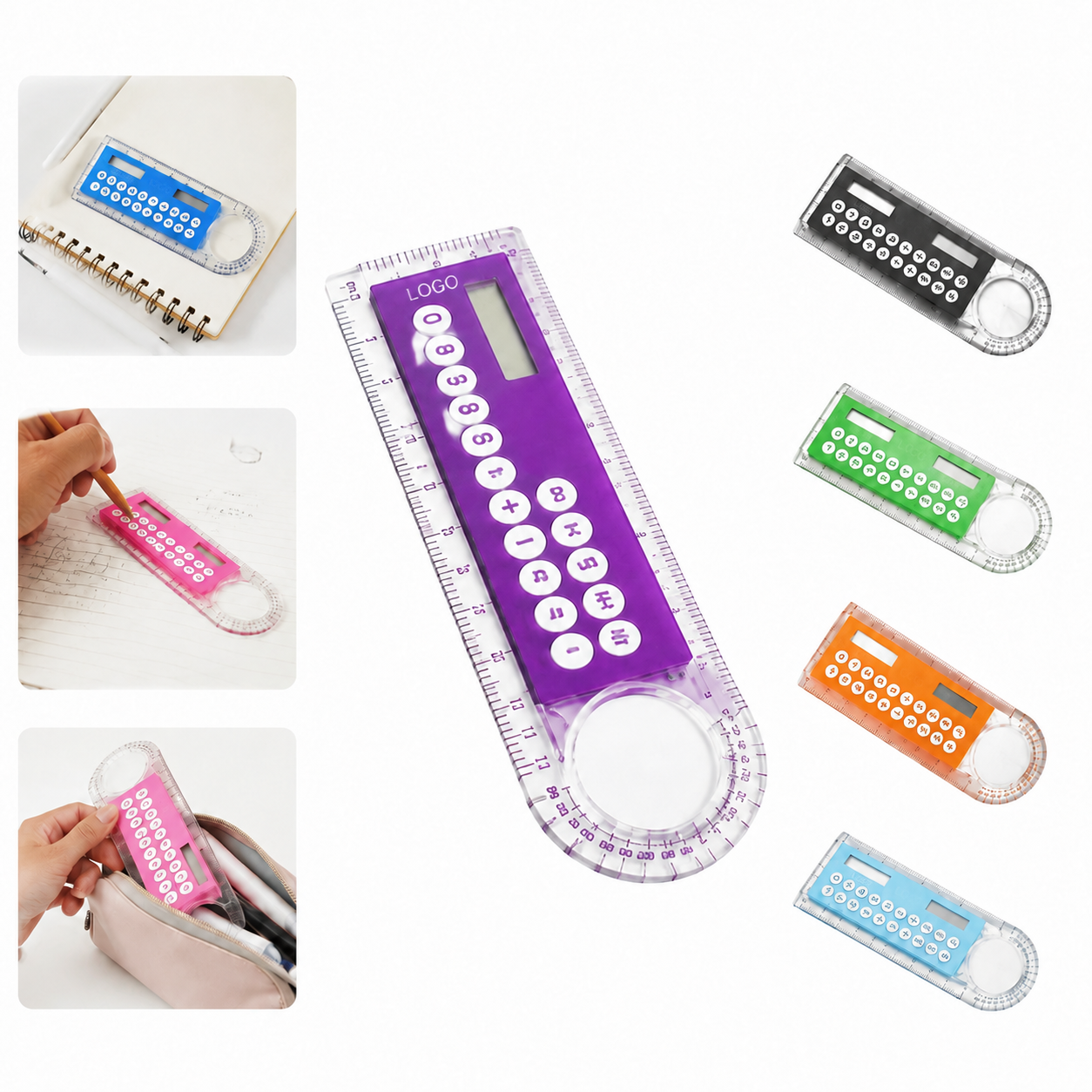 Solar-Powered Calculator Ruler