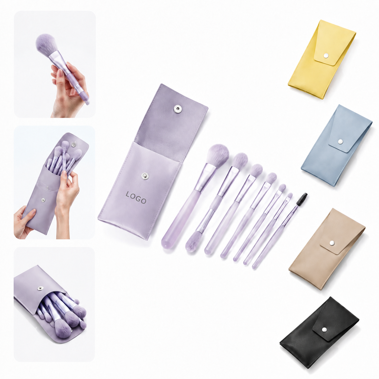 8-Piece Mini Synthetic Makeup Brush Set