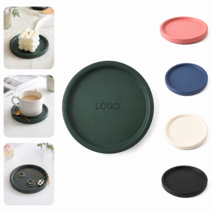 Multicolor Matte Coaster and Tray Set