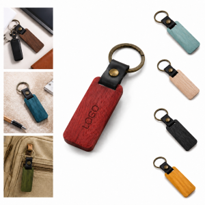 Unfinished Wooden Keychain Craft Set
